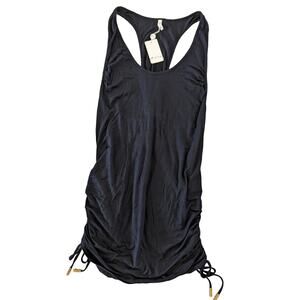 A. Che Swim Ruched Adjustable Tank Top Cover Up Size M